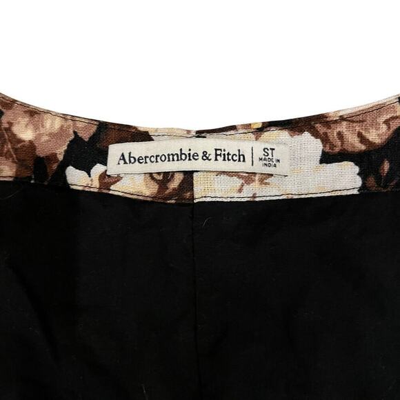 Abercrombie & Fitch Floral Wide Strap Square Neck Linen Mini Dress Size Small T - Picture 3 of 7